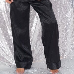 Show Me You MuMu Classic PJ Bottoms in Black Cheetah Silky - Size XXL
